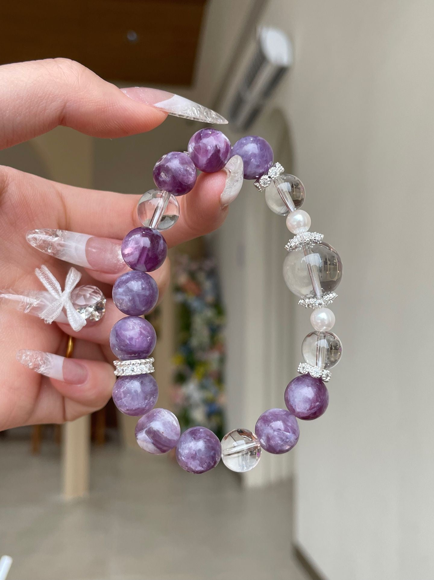 Lucid Dream – Amethyst & Clear Quartz Bracelet