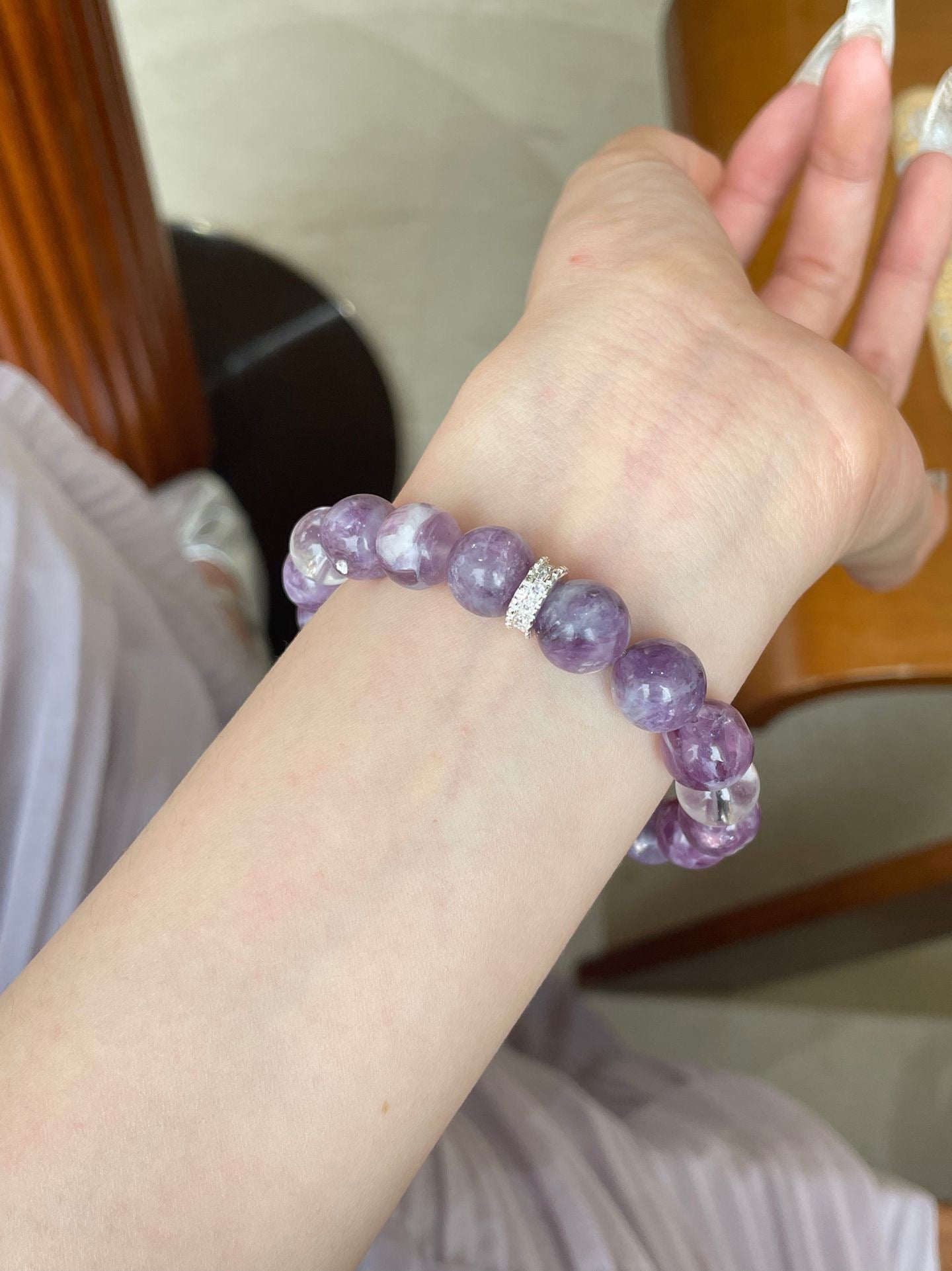 Lucid Dream – Amethyst & Clear Quartz Bracelet