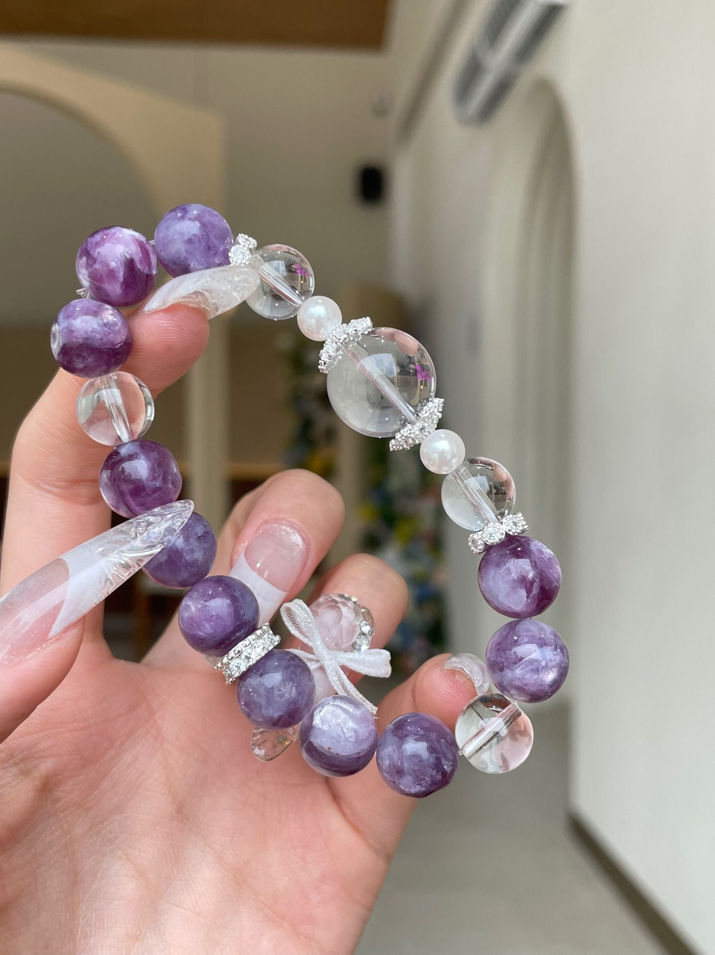 Lucid Dream – Amethyst & Clear Quartz Bracelet