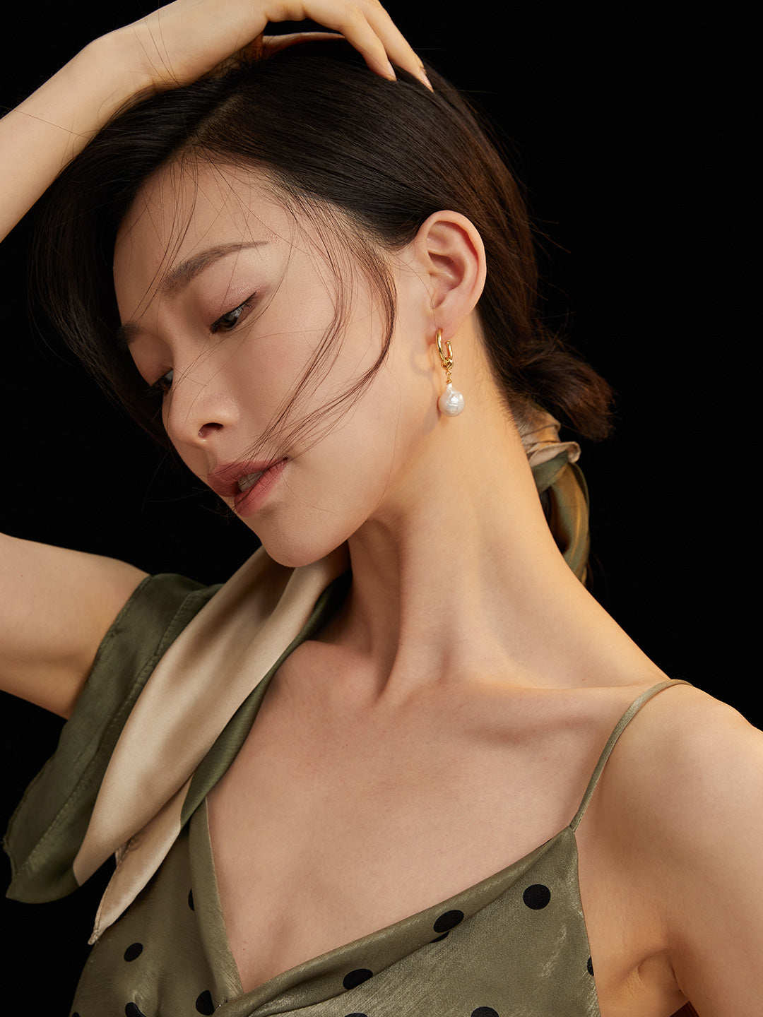 Aurora Drop Baroque Pearl Earrings