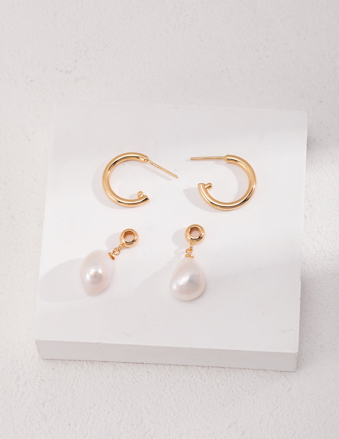 Aurora Drop Baroque Pearl Earrings