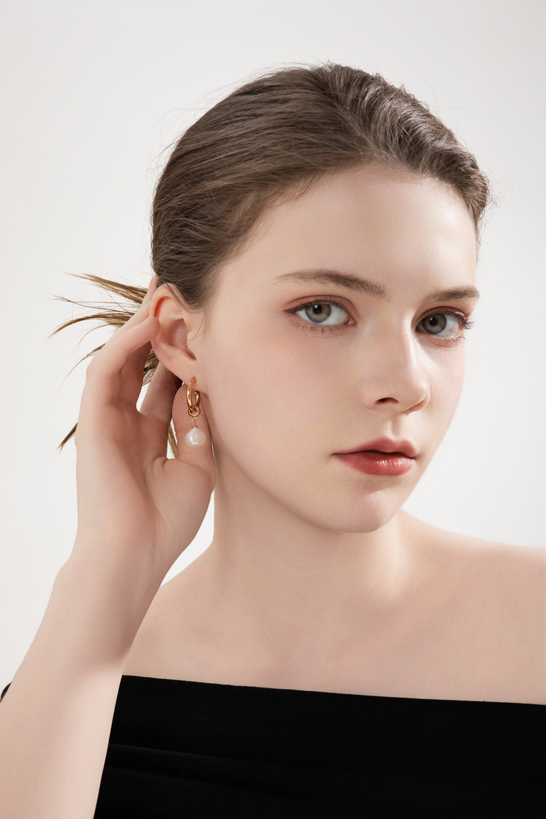 Twist & Pearl Drop Earrings