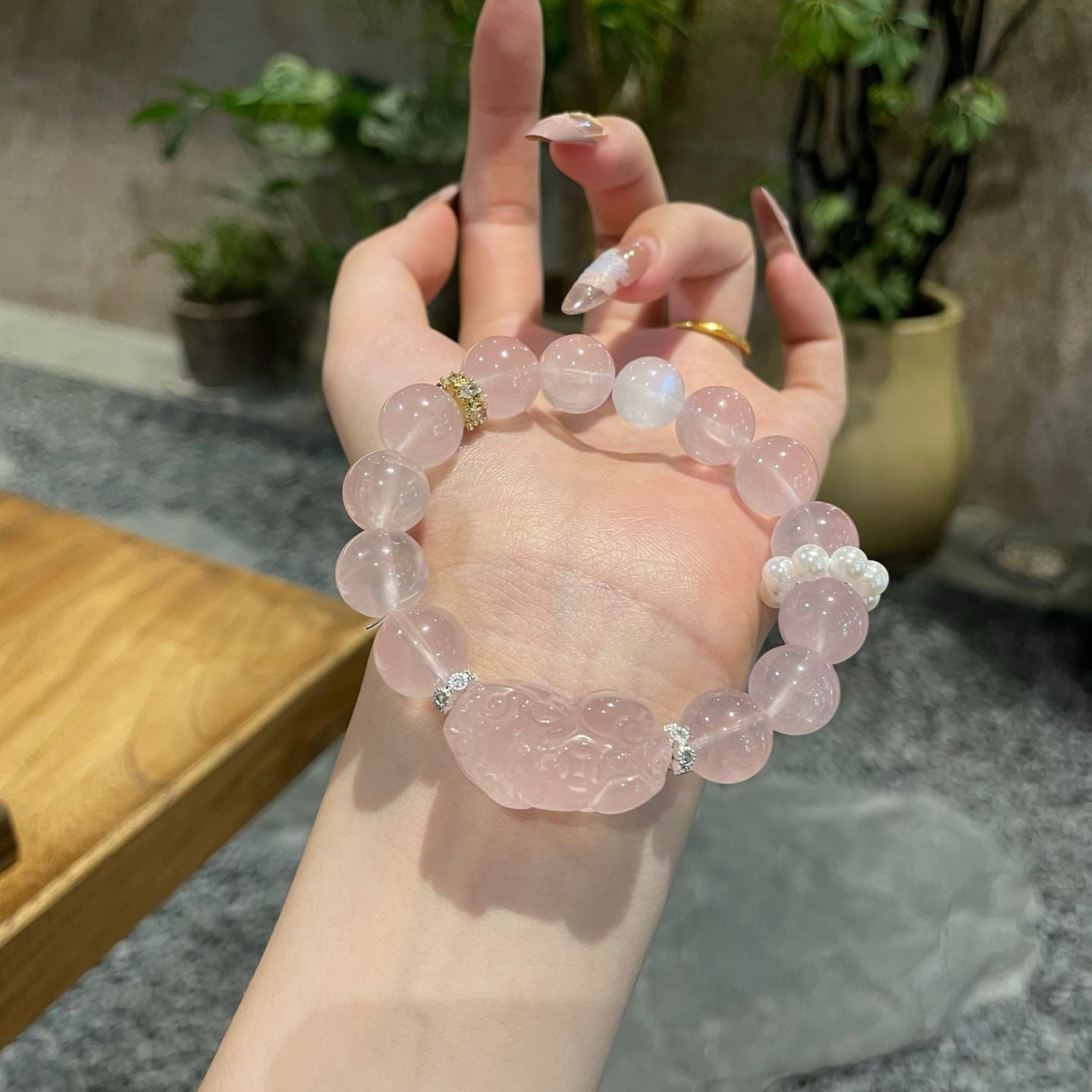 Pink Pixiu Charm Bracelet