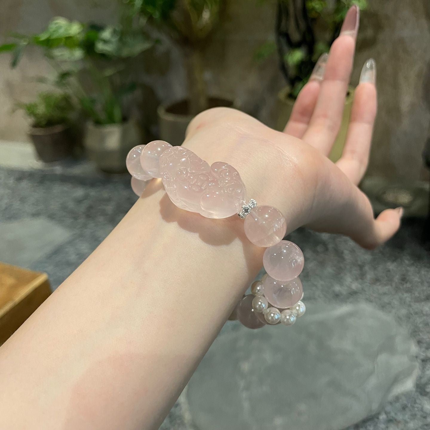 Pink Pixiu Charm Bracelet