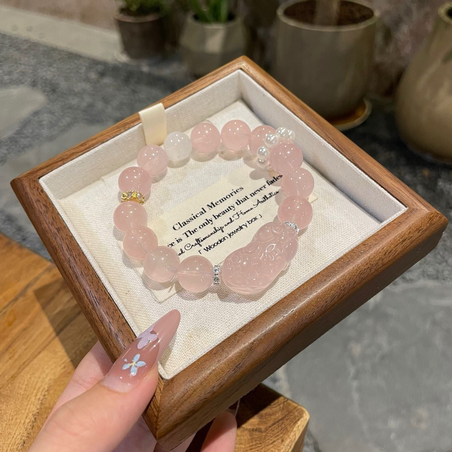 Pink Pixiu Charm Bracelet