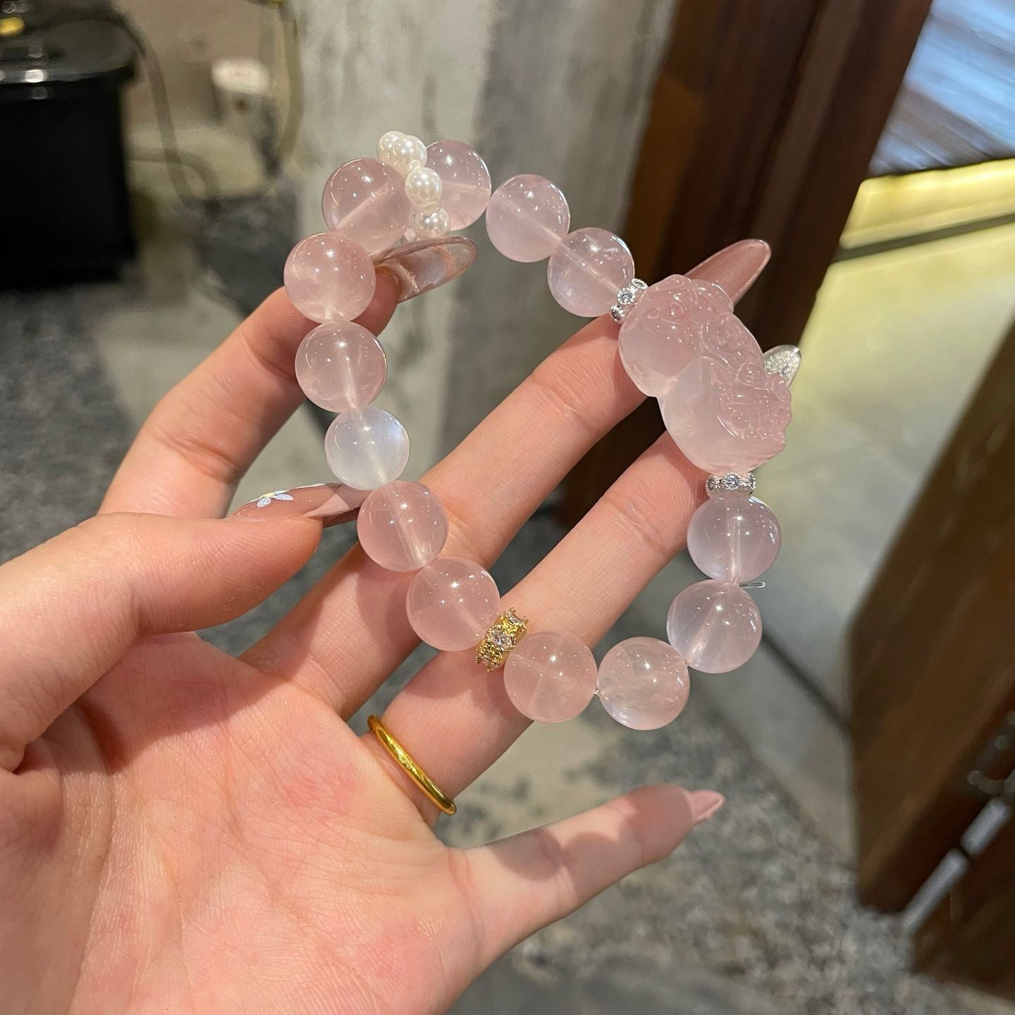 Pink Pixiu Charm Bracelet