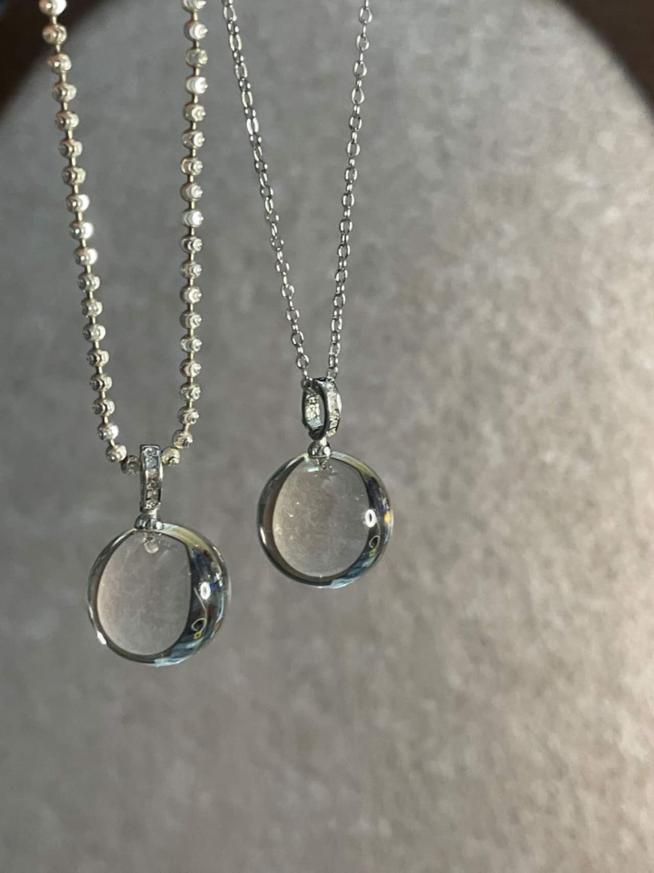 Clarity Drop – Clear Quartz Crystal Pendant with Silver Chain