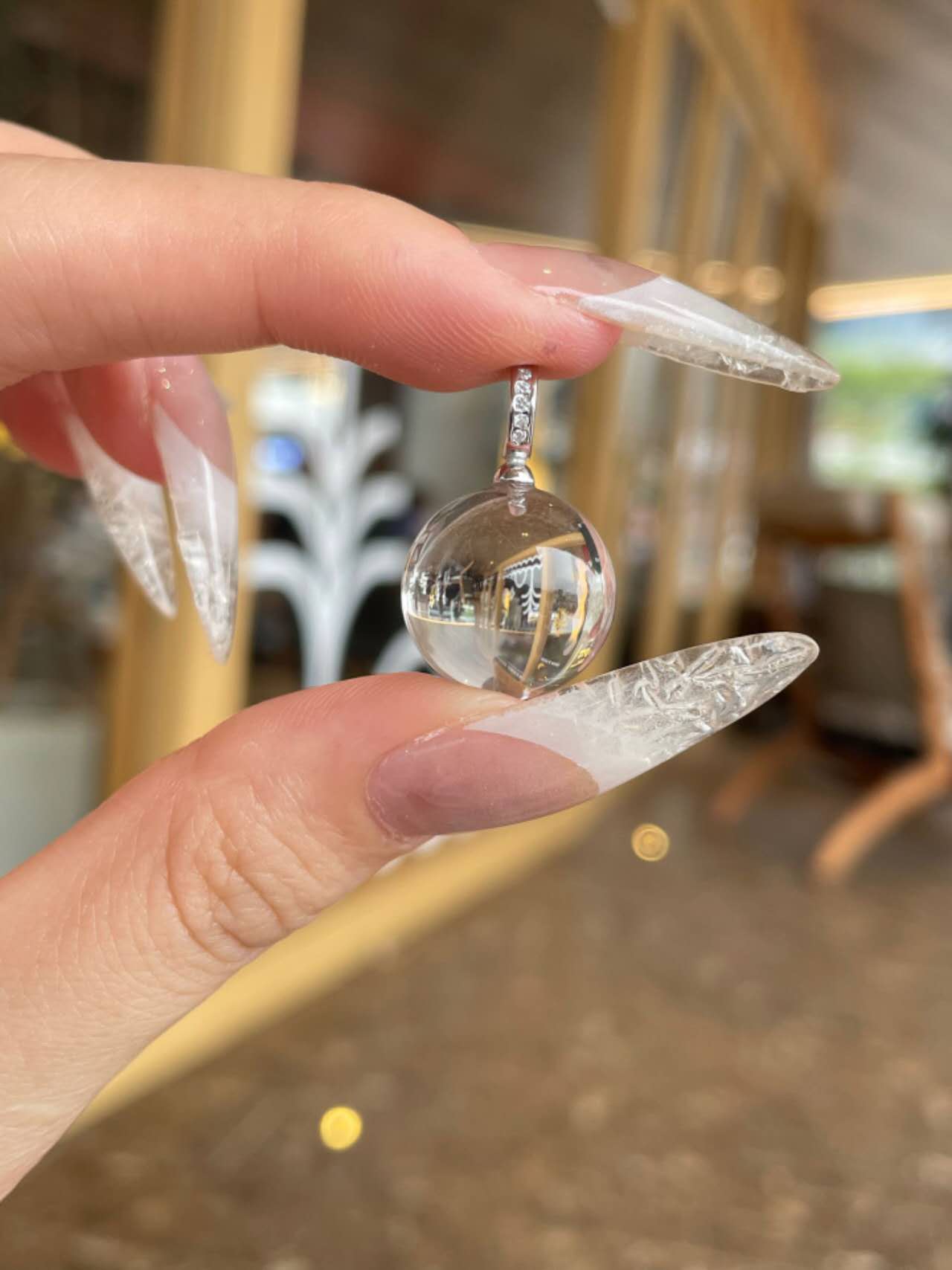 Clarity Drop – Clear Quartz Crystal Pendant with Silver Chain